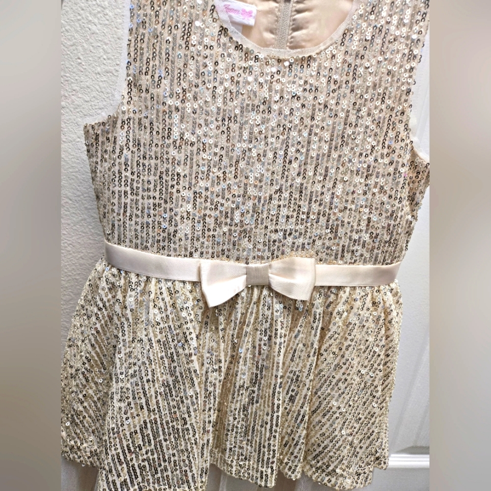 Bonnie Jean Little Girls Sparkling Sequins Party Dress - Picture 2 of 8